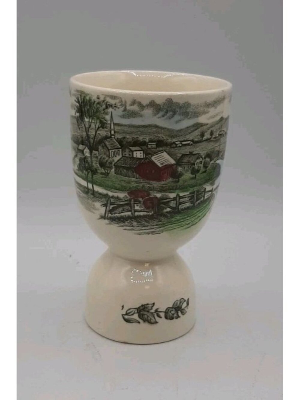 Vintage Johnson Brothers Friendly Village Double Egg Cup The Road Home England